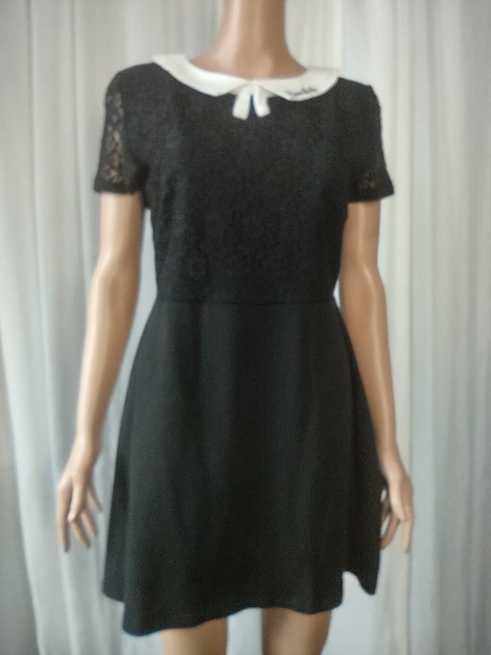 Riverdale Veronica Costume Cosplay Black Lace A-Line Dress Fit Flare JUNIORS S/M